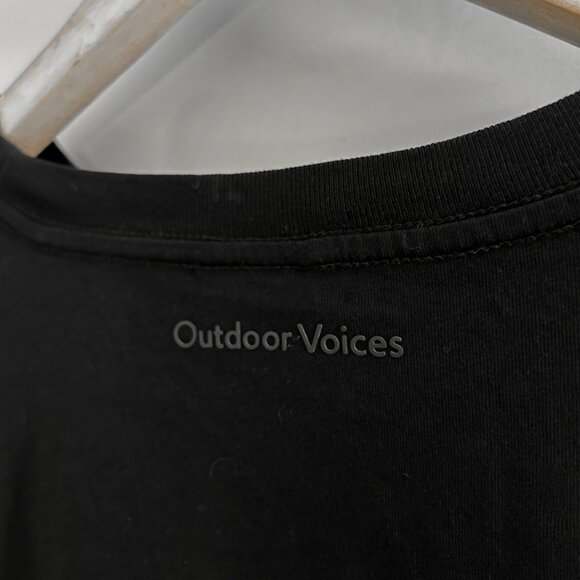 Outdoor Voices Long Sleeve Tee in Black ~ Medium - Picture 3 of 8